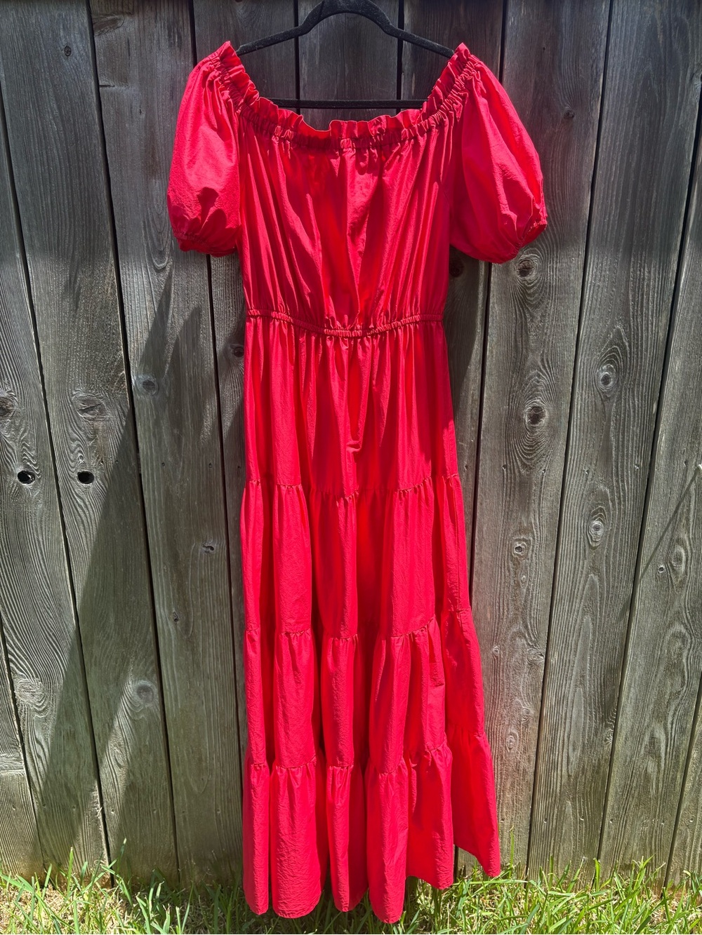 FEEL LIKE MOVING MAXI DRESS FLYING TOMATO Anthropologie Large Red
